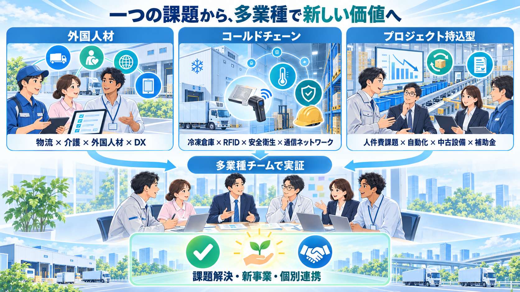 一つの課題から、多業種で新しい価値へ